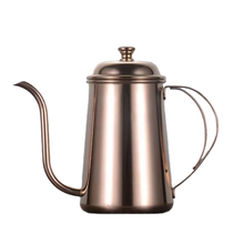 Carica l&#39;immagine nel visualizzatore di Gallery, Coffee Copper Color Gooseneck Hand Brew Kettle, 650ML - yycoffee
