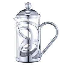 โหลดรูปภาพลงในเครื่องมือใช้ดูของ Gallery French Press Coffee Maker Heat Resistant Borosilicate Glass Coffee Press 12oz Silver - yycoffee
