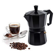 Load image into Gallery viewer, Detachable Black Mini Moka Pot Italy Imported Safety Valve 3.4 Oz 100ML - yycoffee
