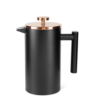 Загрузить изображение в средство просмотра галереи, French Press Coffee Maker, 350ML /1.0L /1.5L, Double Wall Stainless Steel Cafetiere, Heat Resistant - yycoffee
