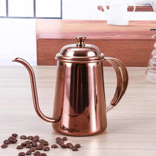 Загрузить изображение в средство просмотра галереи, Coffee Copper Color Gooseneck Hand Brew Kettle, 650ML - yycoffee
