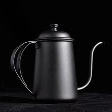 Загрузить изображение в средство просмотра галереи, Coffee Spraying Black Paint Teflon Gooseneck Drip Pot, 650ML - yycoffee
