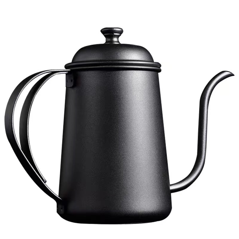 Coffee Spraying Black Paint Teflon Gooseneck Drip Pot, 650ML - yycoffee