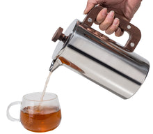 Загрузить изображение в средство просмотра галереи, French Press Walnut Handle (8 cup, 1000ml, 34 oz) - yycoffee
