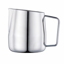 Загрузить изображение в средство просмотра галереи, Milk Frothing Pitcher Stainless Steel Coffee Milk Frother Cup 14oz Milk Frothing Jug 420ml with Measurement Scale, Stainless Steel Finish - yycoffee
