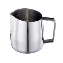 Load image into Gallery viewer, Milk Frothing Pitcher Stainless Steel Coffee Milk Frother Cup 14oz Milk Frothing Jug 420ml with Measurement Scale, Stainless Steel Finish - yycoffee
