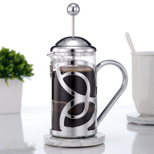 Загрузить изображение в средство просмотра галереи, French Press Coffee Maker,304 Grade Stainless Steel &amp; Heat Resistant Borosilicate Glass 350ml, Gift Set with Coffee Measuring Spoon &amp; Two Filter Screens - yycoffee
