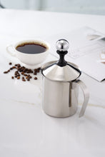 Load image into Gallery viewer, Hand Pump Cappuccino Milk Frother, Stainless Steel Manual Milk Foamer, Handheld Coffee Milk Frothing Pitchers,Manual Operated Milk Foam Maker For Cappuccino Coffee Latte Hot Chocolate - yycoffee
