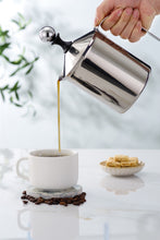 Load image into Gallery viewer, Hand Pump Cappuccino Milk Frother, Stainless Steel Manual Milk Foamer, Handheld Coffee Milk Frothing Pitchers,Manual Operated Milk Foam Maker For Cappuccino Coffee Latte Hot Chocolate - yycoffee
